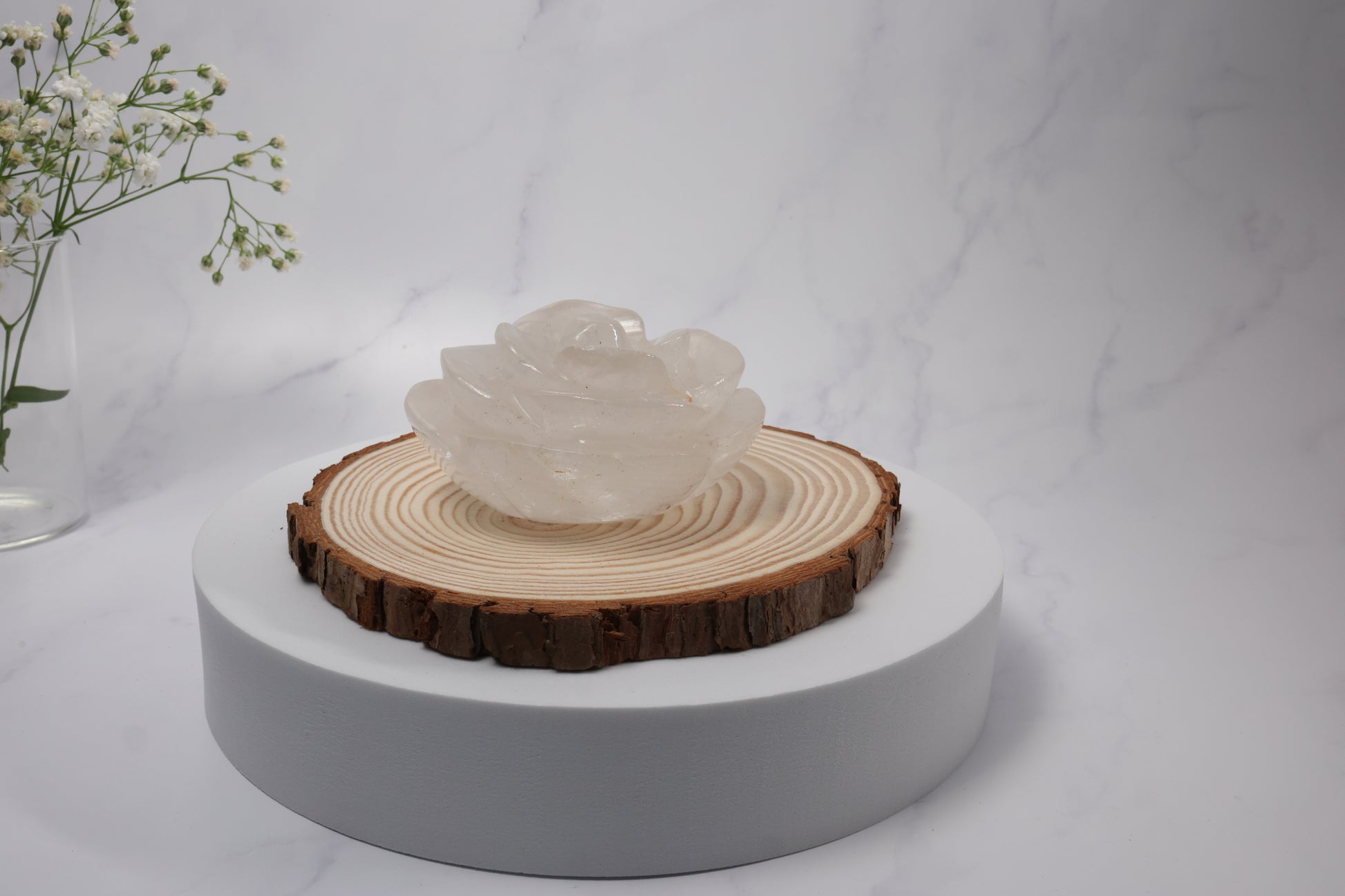 Clear Quartz Stone Flower
