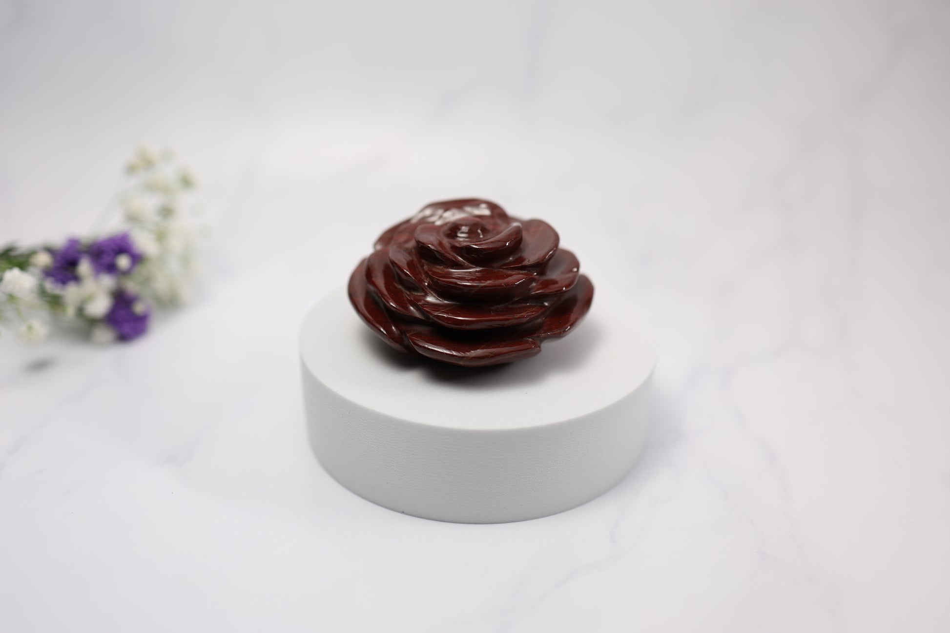 Red Jasper Stone Flower