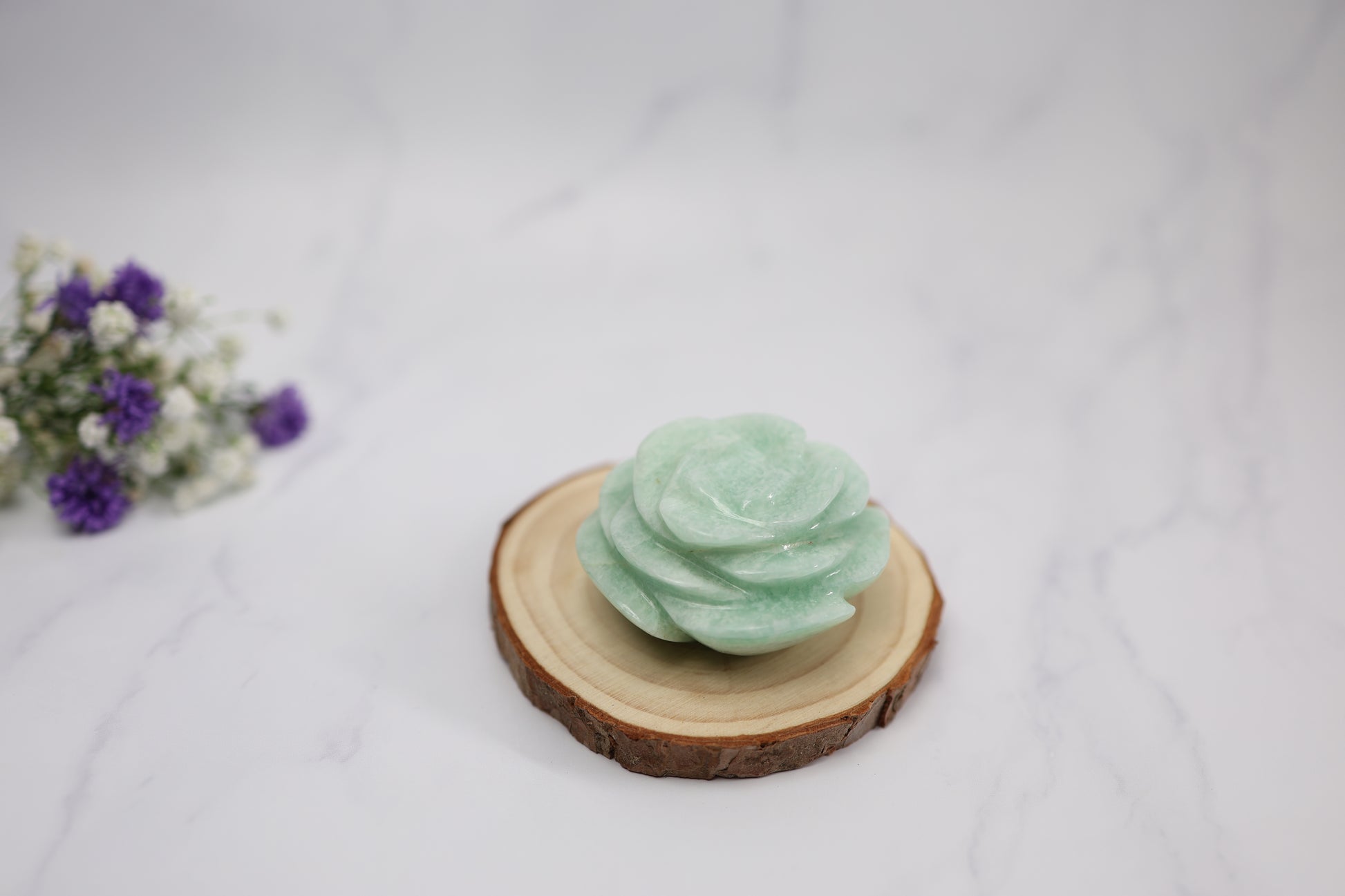 Green Aventurine Stone Flower