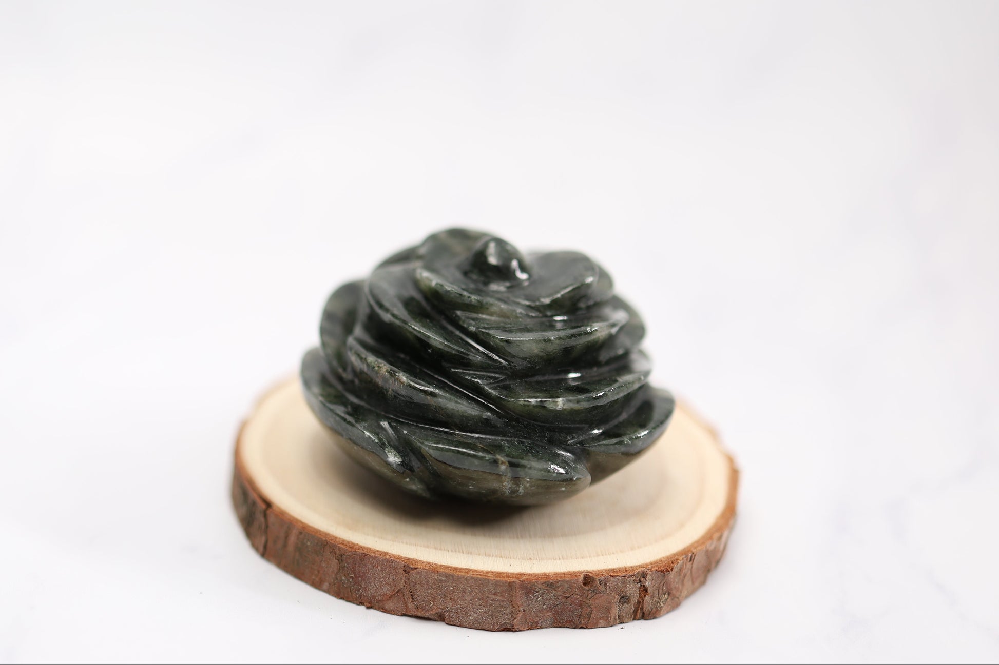 Moss Agate Stone Flower