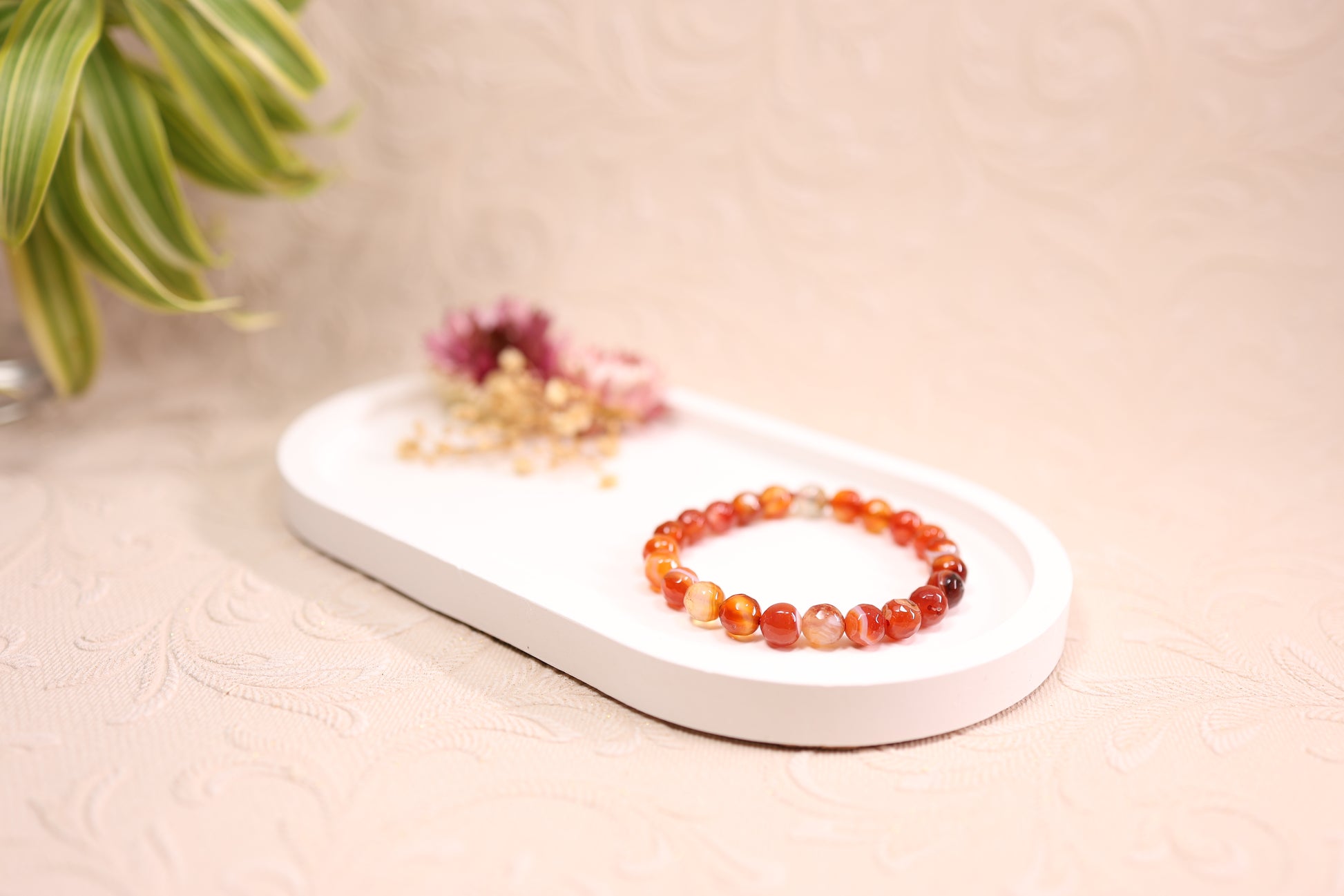 Carnelian Diamond Cut Bracelets