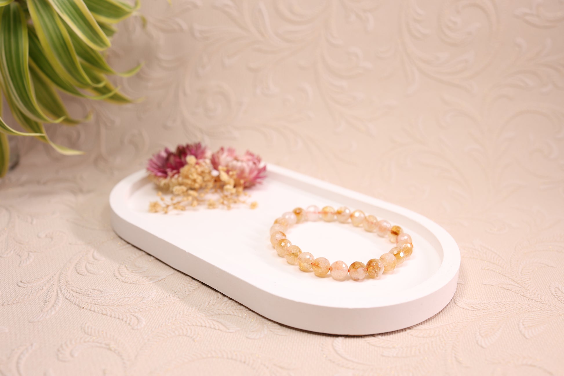 Citrine Diamond Cut Bracelets