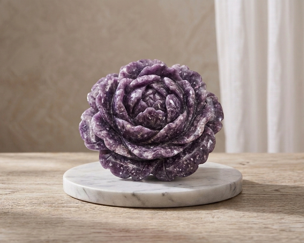 Lepidolite Stone Flower