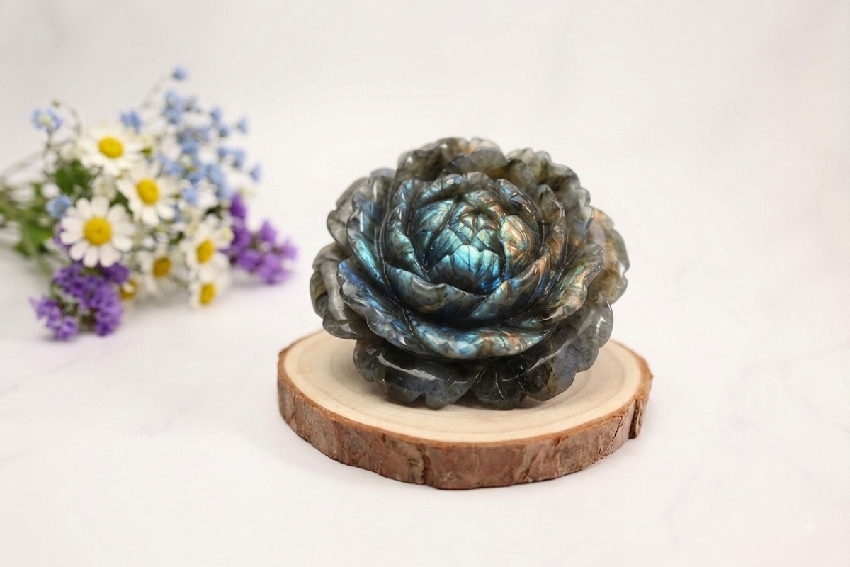 Labradorite Stone Flower