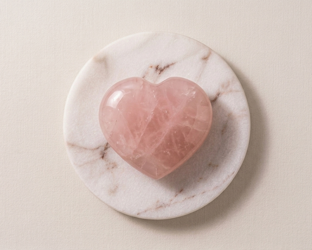 Rose Quartz Heart Stone