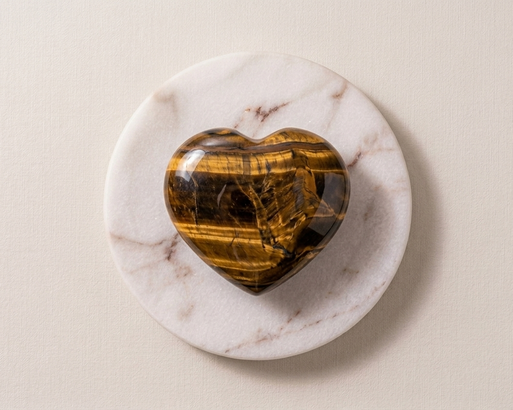 Tiger Eye Heart Stone