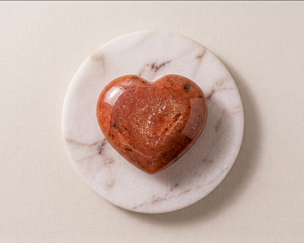 Red Aventurine Heart Stone